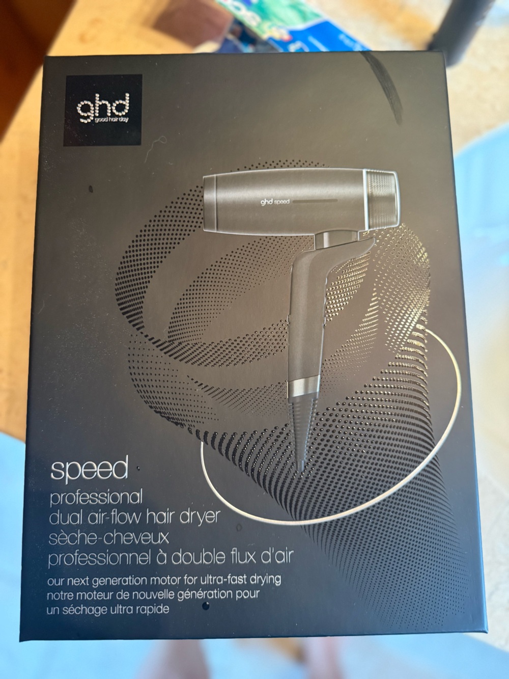 ghd Matte Black Professional Hair Dryer with Nozzle Attachment